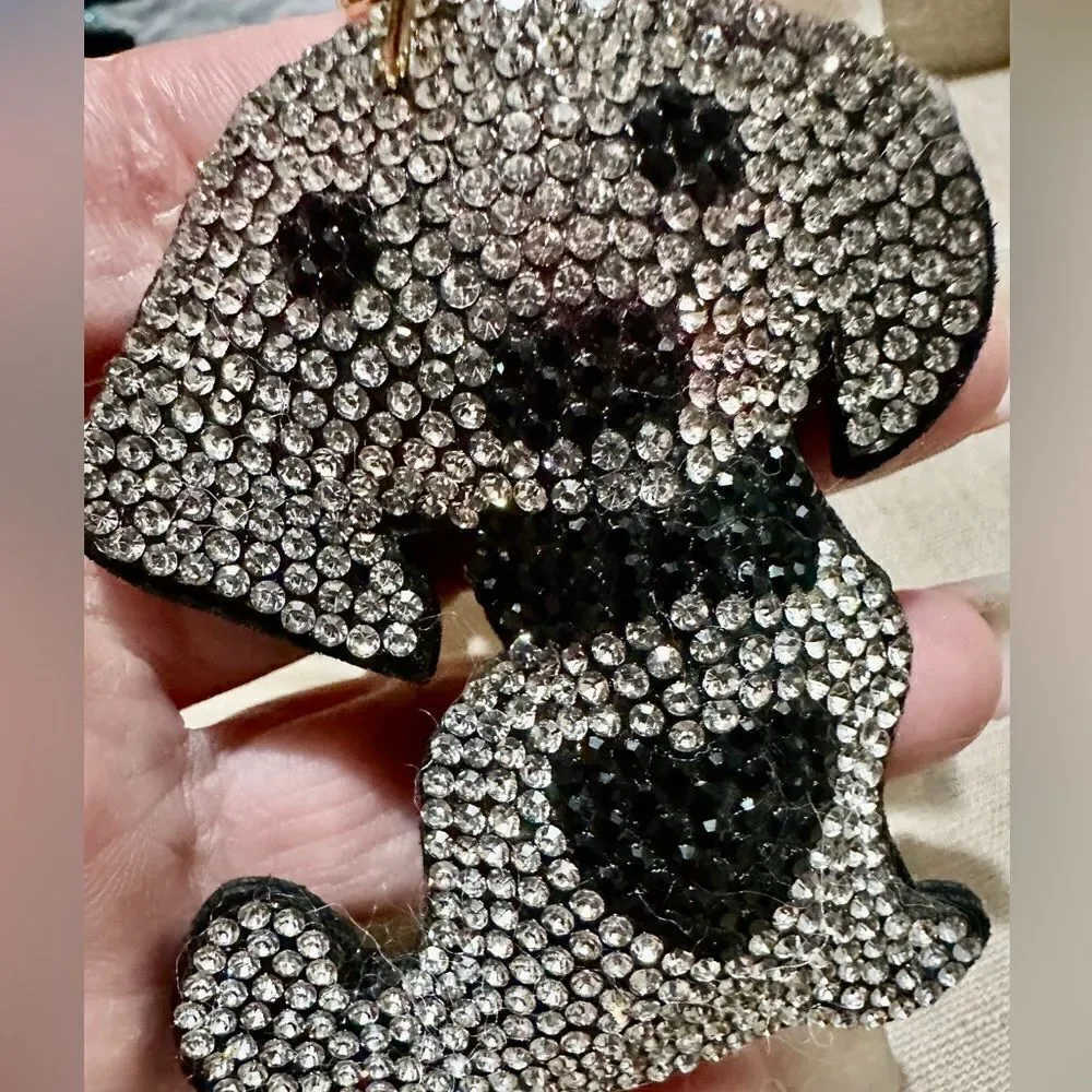 Sparkling Rhinestone Dog Keychain – Cute & Glamorous